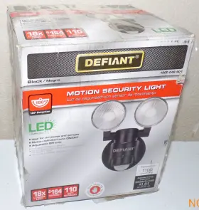 Dfi5936bk Defiant 180 Degree 2-head Black Motion Activated Outdoor Flood Light