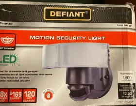 Dfi5982bz Defiant 180 Degree Bronze Motion Outdoor Integrated Led Security Light