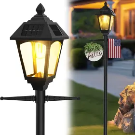 Xdqpost180zd Deraysion Outdoor Solar Lamp Post Light 68 Inch Dusk To Dawn Sensor