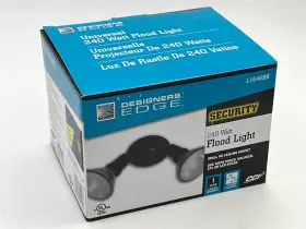 L1646br Designers Edge 090529619517 Flood Light 240w Twin Head Bronze Brown 3600 Lumens