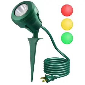 Dewenwils 445014229222 400 Lumen Green Waterproof Plug-in Integrated Led Landscape Flood Light With 3 E