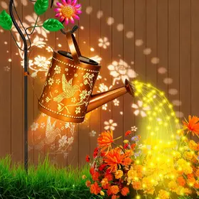 Uk0023cw Dialans Gifts For Women Mom Outdoor Hanging Solar Lantern Waterproof Metal Brown