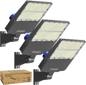 Sd240e-3 Dimgogo 3pk Led Parking Lot Light 240w Ul Listed 36000lm 5500k Dusk To Dawn Photo Cell