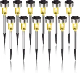 Dream Master 774297735920 Solar Lights Outdoor Waterproof Garden 12 Pack Warm White