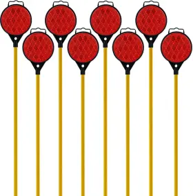 Dxsign 445053973995 Orange Driveway Reflectors Reflective Markers 2-way Reflector Snow