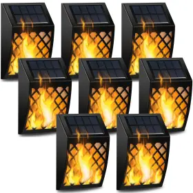 Bbd23498-8 Dynaming Solar Flame Wall Lights Outdoor 8 Pack Powered F