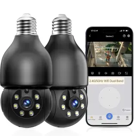 Kmy-8054 Dypco 2k Light Bulb Security Camera Wireless Outdoor Ai Motion Detection 2.4g/5gh