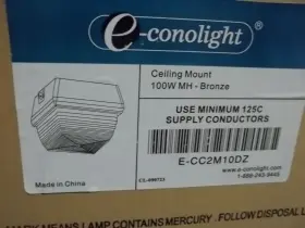 E-cc2m10dz E-conolight Nib Ceiling Mount Light 100w Mh Bronze 406