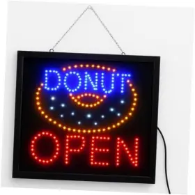 Lb26 E-onsale H001 Ultra Bright Led Sign Super Donut Open Size 19 Inch X19 With Animation Montion