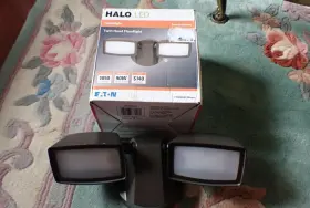 Ft1850lh Eaton Lighting Halo Switch Hardwired Led Bronze Twin Head Floodlight