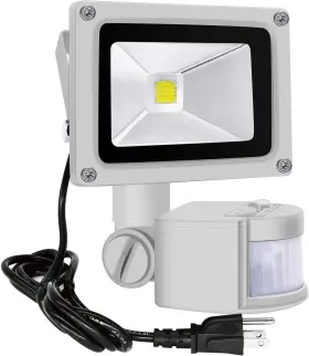 Ip65 Eben 711181349603 Motion Sensor Flood Lights Outdoor 10w Induction Led Lamp Waterproof Spotl