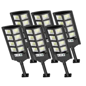 Ecoralios 763492965072 Solar Lights Outdoor Waterproof 6500k 12000lm Led 6 Pack Black