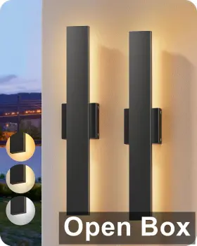 Howl22f Edishine 2 Pack 15.7 Inch Led Outdoor Wall Sconces Black