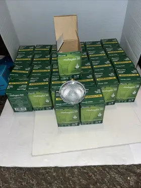 Edison 043168900980 Lot Of 27 Plusrite Flood Halogen 50 Indoor/outdoor Light Bulb Brand New