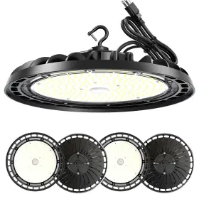 Lhb-ufo-iso-hc150e Edisonpar 632125637511 Led High Bay Light 150w Prem 4-pack 10ft Ufo Commercial Lighting Fixture With Pl