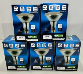 Eikon 031293081407 Halogen 60w Indoor/outdoor Floodlight Lot Of 5 New