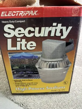 Electripak 075114236546 High Power Sodium 70 Watt - Security Light Heavy Duty 17 000 Sq. Ft