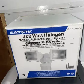 A-5512-whr Electripak Motion Activated Halogen Security Light 300 Watt