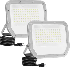 Elekico 445003557534 2 Pack Super Bright 6500k 10000lm Flood Lights Outdoor With A 59-inch Long Cable
