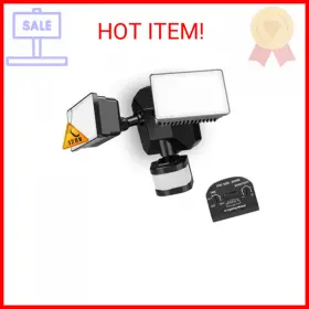 7042-18w-wh-a Emaner Motion Sensor Flood Light Dusk To Dawn Outdoor Led Security 5000k