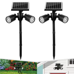Emr-0524 Emaner Outside Motion Solar Lights 5000mah Auto Detect On/off 2-pack Black