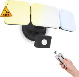 Emr-8040r Emaner Outdoor Security Light Remote Control Dusk To Dawn 280w Equiv. Motion Se