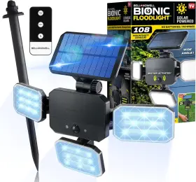 7897 Emson Bell Howell Bionic Flood Light Ason Tv Solar Lights Outdoor Waterproof- 50% Bri
