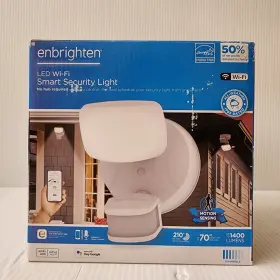 Enbrighten 030878581851 Led Wi-fi Smart Security Light With Motion Detection White 1400 Lum