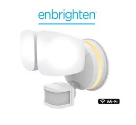 Enbrighten 030878582421 210-degree 145w Hardwired Led White Motion-activated Flood Light