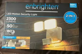 180pir-mwh Enbrighten New Led Motion Security Light 2-in-1 And Night