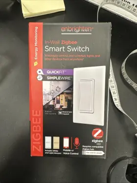 43078 Enbrighten E-9. Zigbee Smart Light Switch Quickfit And Simplewire Pairs Directly