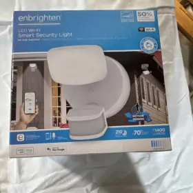 58185 Enbrighten Led Wi-fi Smart Security Light 1400 Lumens Motion Sensing Outdoor