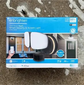 Dimhard2 Enbrighten Wi-fi Smart 2-head Motion Security Light 2500 Lm Outdoor Black