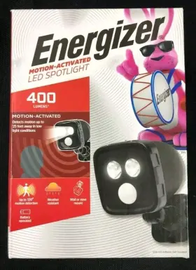 49061 Energizer 030878893398 400-lumen 8.4-watt Black Battery-operated Led Spot Light Motion 49061 Energizer 030878893398 400-lumen 8.4-watt Black Battery-operated Led Spot Light Motion