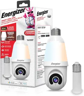 Eop1-1003 Energizer Smart 2k Light Bulb Security Camera 1000 Lumens Led 5ghz And 2.4