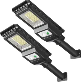 Jd-s80-2 Engrepo Solar Lights Outdoor 1000lm 156 Leds Powered 2 Pack Black