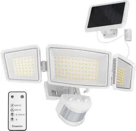 Aq1-sol-wh Ensenior 5 Motion Sensor Modes Solar Security Light 1800lm 270 Wide Angle
