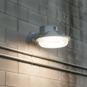 Envirolite 445047188176 Gray Dusk-to-dawn Integrated Led Outdoor Line Voltage Security Flood Light With