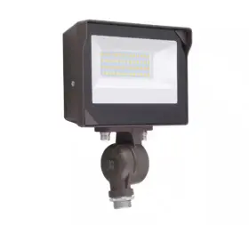 60218101 Eti Lighting 50-watt Eq. Bronze Integr. Led Flood Light 2000 Lumens And Photocell