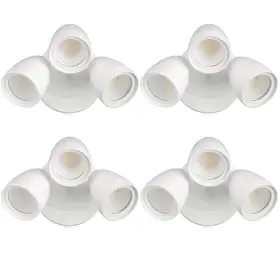 Eti Lighting 849489064864 3-head White Outdoor Integrated Led Security Flood Light 1800 To