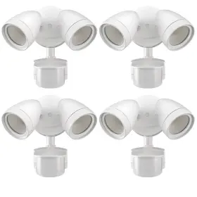 Eti Lighting 849489064963 2-head White Motion Activated Outdoor Integrated Led Security Flood