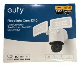 Eufy 194644184438 Floodlight Cam E340 New In Box Factory Sealed