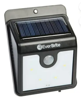 Brite-mc12 Ever Brite Motion-activated Solar Power Outdoor Security Led Light New Sealed