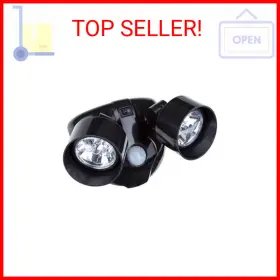 80-108 Everyday Home Dual Head Motion Sensor Led Wireless Security Light- Outdoor Porch Deck Window
