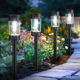 A02w12 Eyrosa Solar Lights Outdoor 12 Pack Waterproof Landscape Cool White
