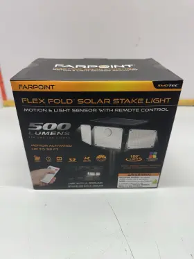 Wmsl11006 Farpoint Flex Fold Solar Stake Light 500 Lumens Motion Sensor Remote