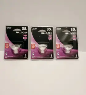 Feit Electric 017801015683 Halogen 35 Watt 12v Flood Reflector Fth G4 Bulb Lot Of 3