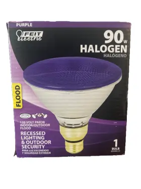 Feit Electric 017801541267 Par38 Halogen Flood Light Bulb 90w Purple 120v Indoor Outdoor