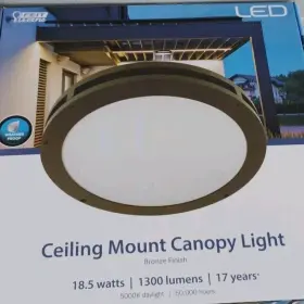 Feit Electric 017801737264 18.5-watt Integrated Led Bronze Security Outdoor Flush Mount