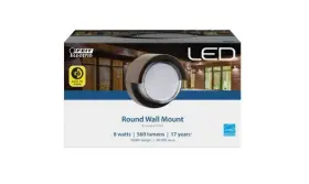 Feit Electric 017801737349 2.8 Inch 8-watt Integrated Led Bronze Outdoor Security Round Dusk To Dawn